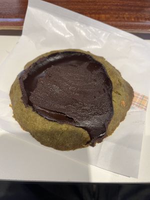 Chocolate and matcha cookie   at Moonggoojeom Vegan Bakery in Busan