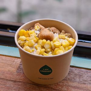 Vegan Corn Cream Pudding at Moonggoojeom Vegan Bakery in Busan