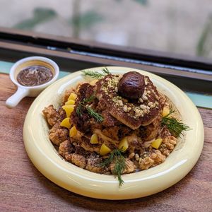 Vegan Chestnut Tiramisu at Moonggoojeom Vegan Bakery in Busan