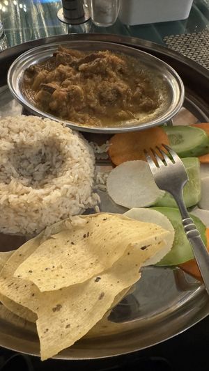 Curry 🤤 (to hungry for taking the photo before tasting :D)   at Vegan House Cafe & Restaurant  in Lalitpur