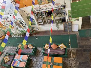 Interior seating area  at Vegan House Cafe & Restaurant  in Lalitpur