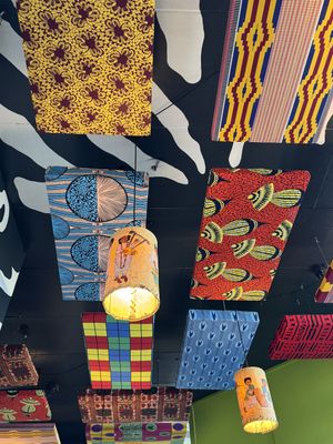 Creative ceiling  at Asmara in Amsterdam