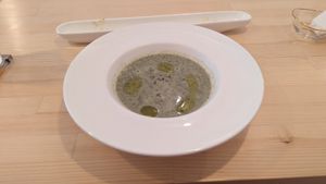 Green potage at Soy Love U in Tokyo