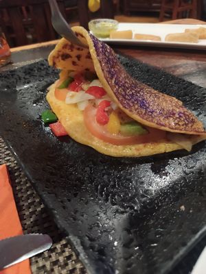 Cachapa de verduras (muy llenadora) #Veganuary at Cafe & Bar Bohemio in La Palma