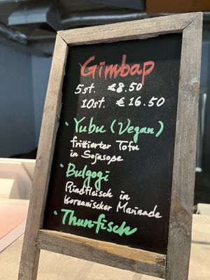 Menu  at Cafe Gaon in Neuss