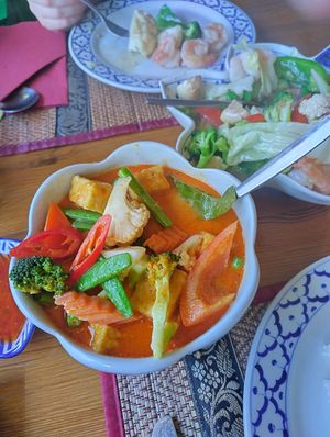 Lovely fresh tofu and vegetable curry @ Kwankooktthais at Kwan Kookt Thais in Helmond