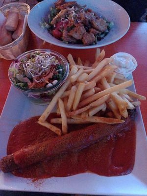 Curryvurst unten at Feldstern in Hamburg