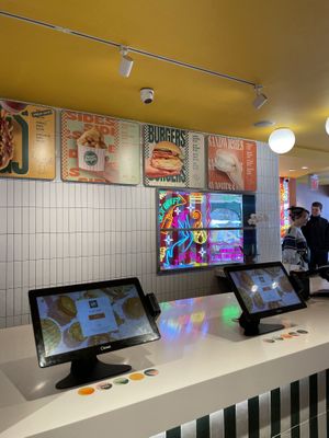 Interior and menu   at Neat Burger - Nolita in New York City