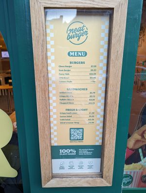 Menu at Neat Burger - Nolita in New York City