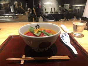 Open kitchen  at Ramen Nishiki in Kyoto