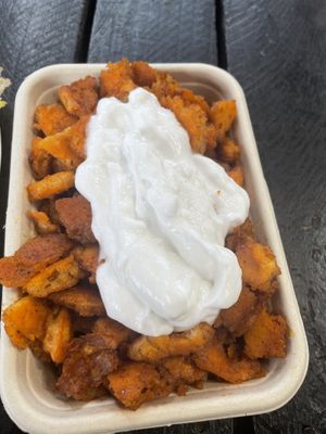 Kicha fit fit with vegan yoghurt   at Eat Enjera  in Melbourne
