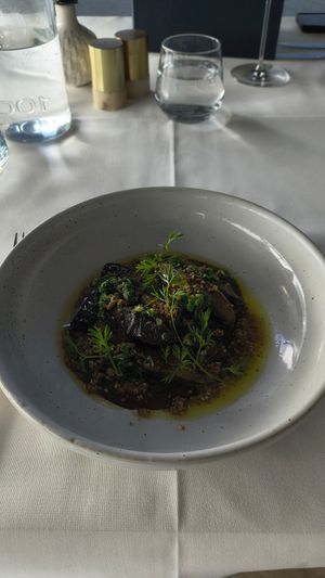 Confit mushroom entree at Harbourfront Seafood Restaurant  in Wollongong