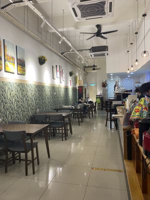Seating area  at Yeah Cafe in Kota Kinabalu