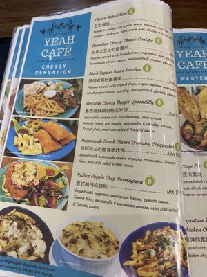 Menu  at Yeah Cafe in Kota Kinabalu