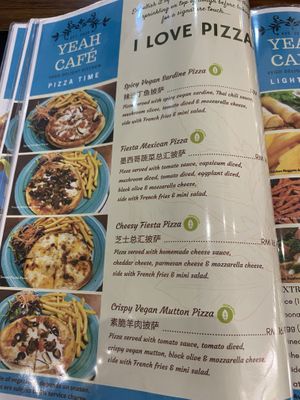 Menu  at Yeah Cafe in Kota Kinabalu