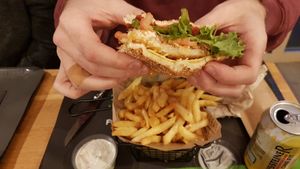 Forgot to take a picture before eating! at Frituur Siske in Ardooie