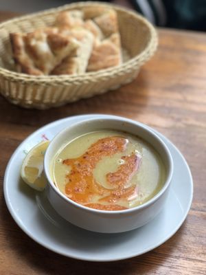 Lentil soup on vegan way at Rumist in Istanbul