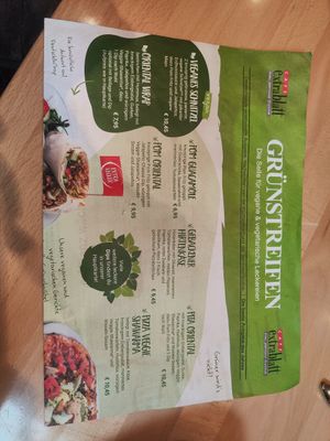 Vegan menu at Cafe Extrablatt in Bonn
