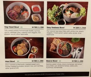 There are also two vegan bowls on the menu, the veg head bowl and the Bearut bowl.  at Honey Bear Bistro in Bangkok
