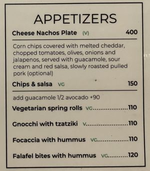 There are a couple of vegan appetizers too  at Honey Bear Bistro in Bangkok