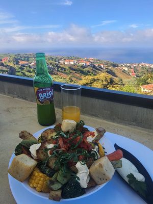 Vegan Buddha bowl at Bolo Do Caco Grill & Pizza in Sao Jorge
