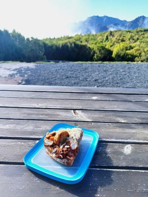 Leftovers the next day after the hike😄 at Bolo Do Caco Grill & Pizza in Sao Jorge