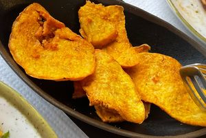 Sweet potato chips  at Bolo Do Caco Grill & Pizza in Sao Jorge