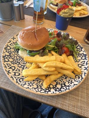 Vegetarien (but also vegan) Burger  at RAW Lounge in Nerja