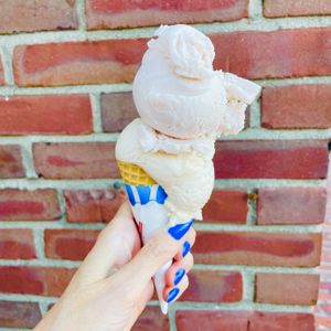 Maple and Raspberry Dairy-Free Ice Cream  at Scoops in Hanover