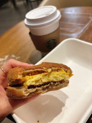 Vegan breakfast sandwich  at The Market in Renton