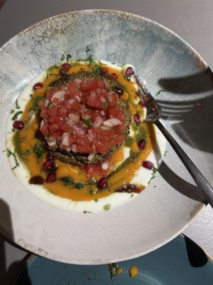 Tikki chaat   at Aja  in Chandigarh