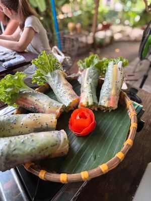 Summer rolls  at Authentic Vietnamese Vegan Cooking Class in Hoi An