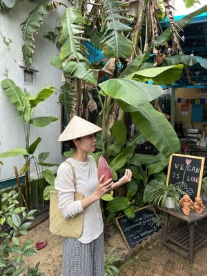 Getting an interesting Tour around  at Authentic Vietnamese Vegan Cooking Class in Hoi An