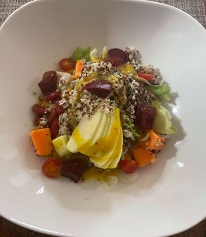 Ask for the Bus Stop Salad with quinoa  at Bus Stop Naama Bay in Sharm El Sheikh