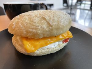 Egg and Cheese sandwich   at Jet Black Coffee Company - Concordia in Portland