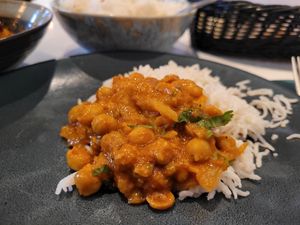 Chana masala at Masala Politics in Oslo