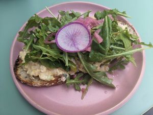 Chickpea "tuna" sandwich at The Grove Cafe and Bakery in Felton