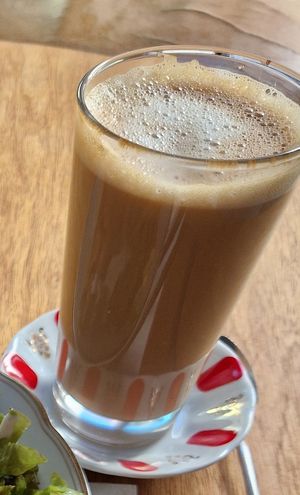 Latte Macciato mit Hafermilch at Cocoa's Bistro in Bad Mergentheim