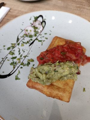 The chimichanga of my dreams - I could eat them all day! at Tia's Mexican and Mediterranean Restaurant in Durham