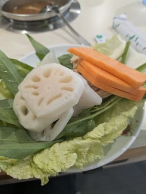 Assortment of fresh veggies at Lemongrass Hotpot  in Davie