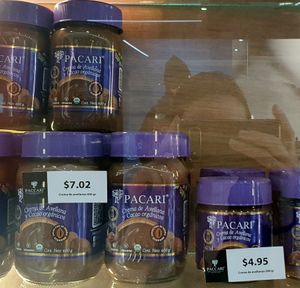 Vegan hazelnut-choco spread at Paccari in Quito