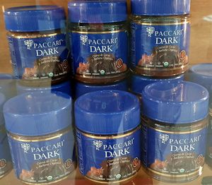 Vegan dark hazelnut-choco spread at Paccari in Quito