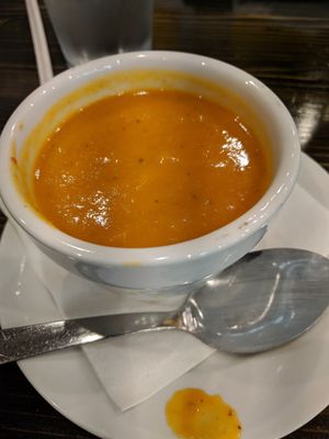 Roasted red pepper soup at Sunflower Cafe in Mobile