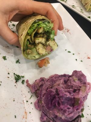 Jerked tempeh and sweet potato salad- the best at Sunflower Cafe in Mobile