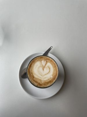 Soy latte with added “mushroom mind"  at Terror Twilight in Collingwood