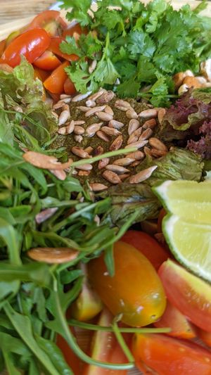 My favourite salad. Lang3 Tea Leaf Salad. My body feels happy after this meal. at LANG3 in Da Nang