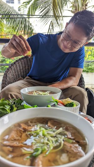 We've been told we have the best plant base pho in Vietnam!  at LANG3 in Da Nang