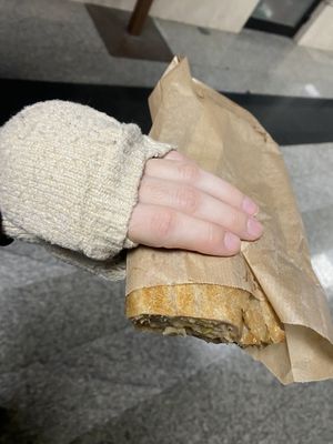 Apple strudel (inside dough was soggy/mushy)  at Pekarna Peçjak  in Ljubljana