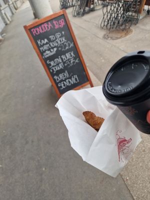 I paid 2.80€, even after telling her it is croissant and coffee to go for 2.20€. Not nice. at Pekarna Peçjak  in Ljubljana