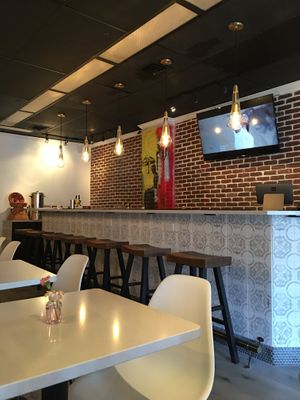 Remodeled interior at Abol Ethiopian Restaurant in Overland Park